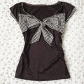 Dialune Polka Dot V-Neck Tee — Kawaii Bodycon Fit That Makes Every Sidewalk Your Runway