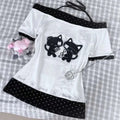 Dialune Polka Dot V-Neck Tee — Kawaii Bodycon Fit That Makes Every Sidewalk Your Runway