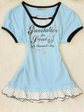 Dialune Polka Dot V-Neck Tee — Kawaii Bodycon Fit That Makes Every Sidewalk Your Runway