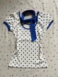 Dialune Polka Dot V-Neck Tee — Kawaii Bodycon Fit That Makes Every Sidewalk Your Runway